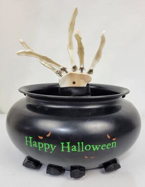 Gemmy Animated Motion Activated Talking Halloween Skeleton Hand Candy Bowl